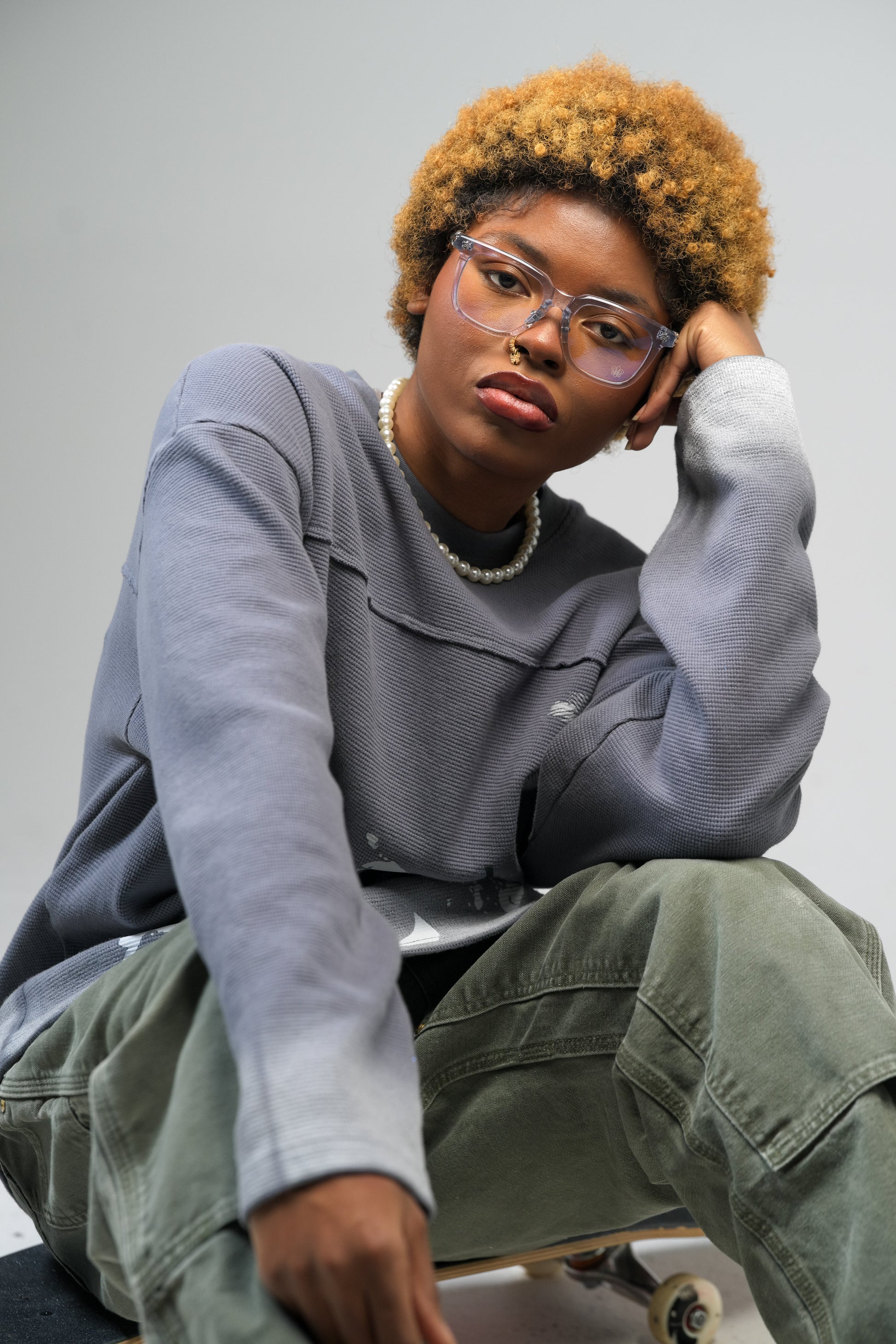 graphite in-pursuit cotton thermal longsleeve