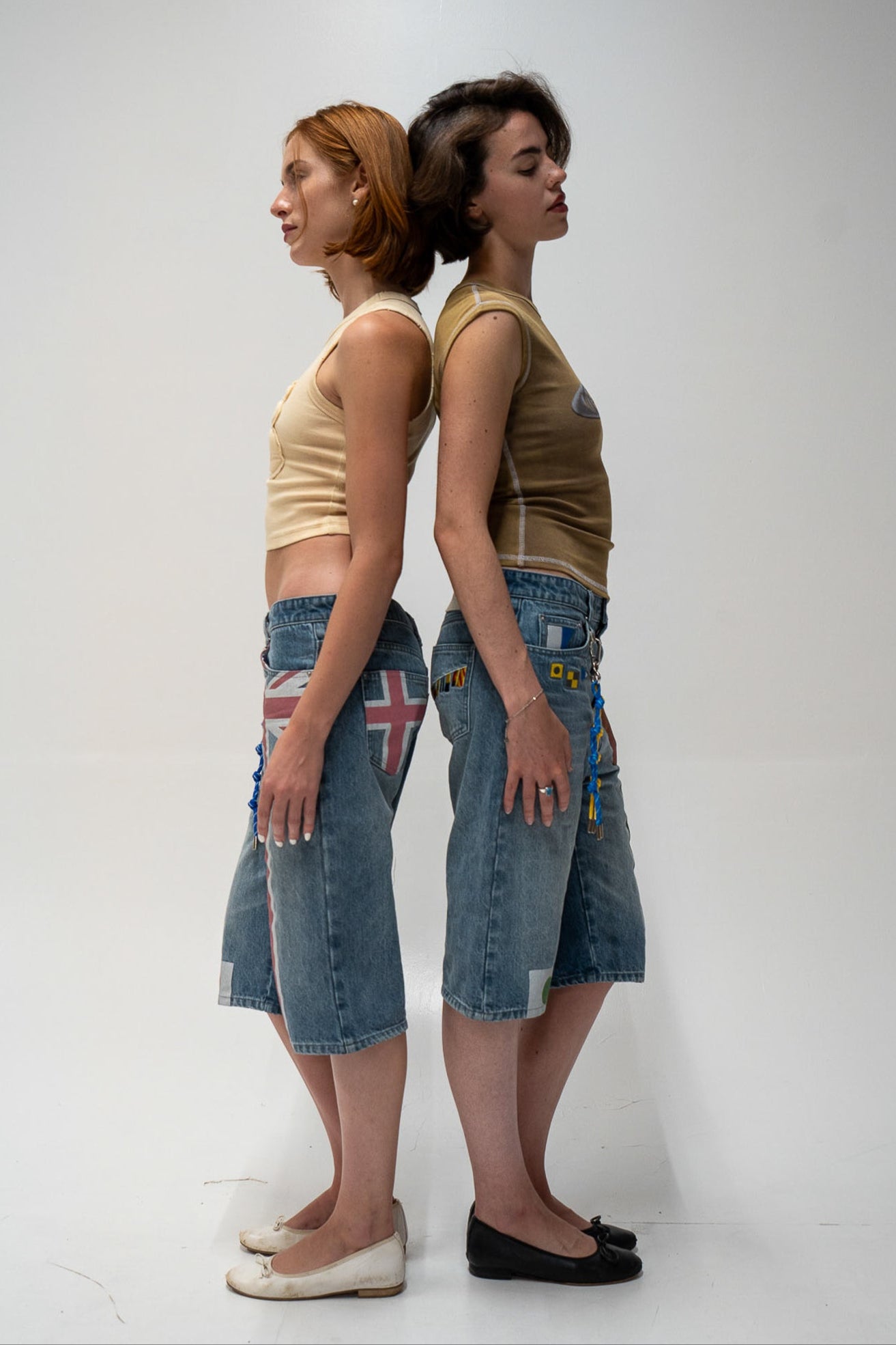 rose pedal overseas denim shorts