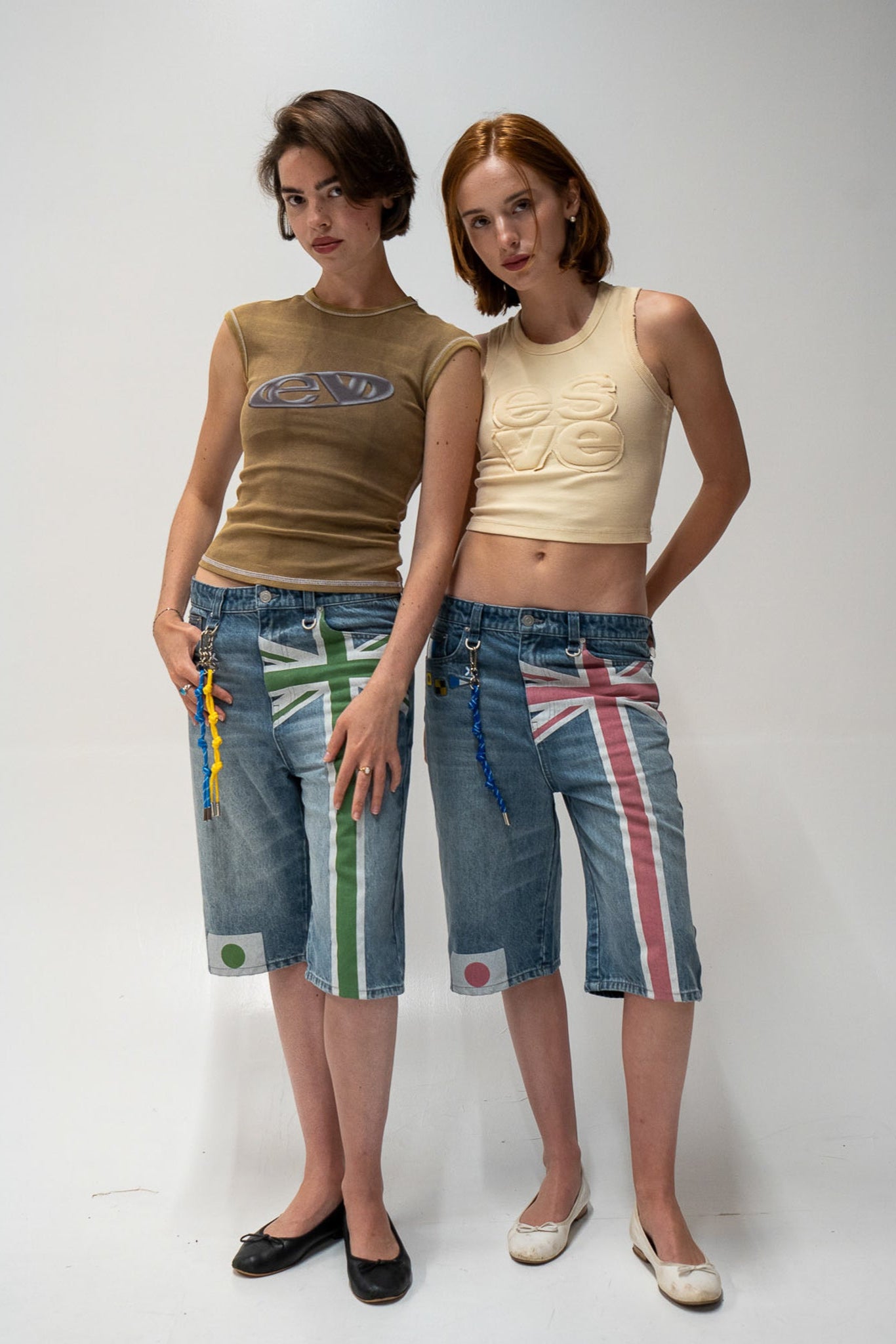 rose pedal overseas denim shorts