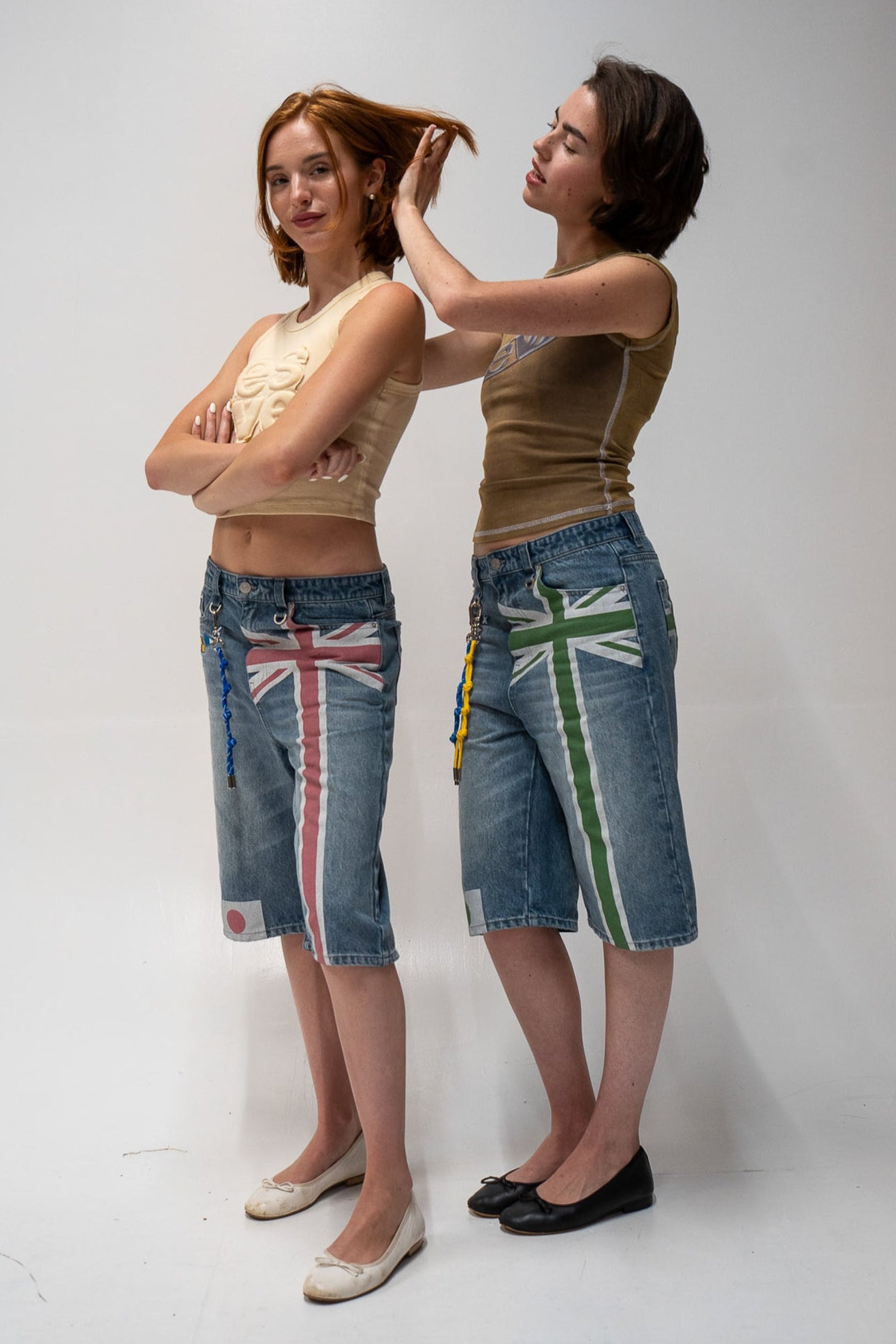 verdant overseas denim shorts