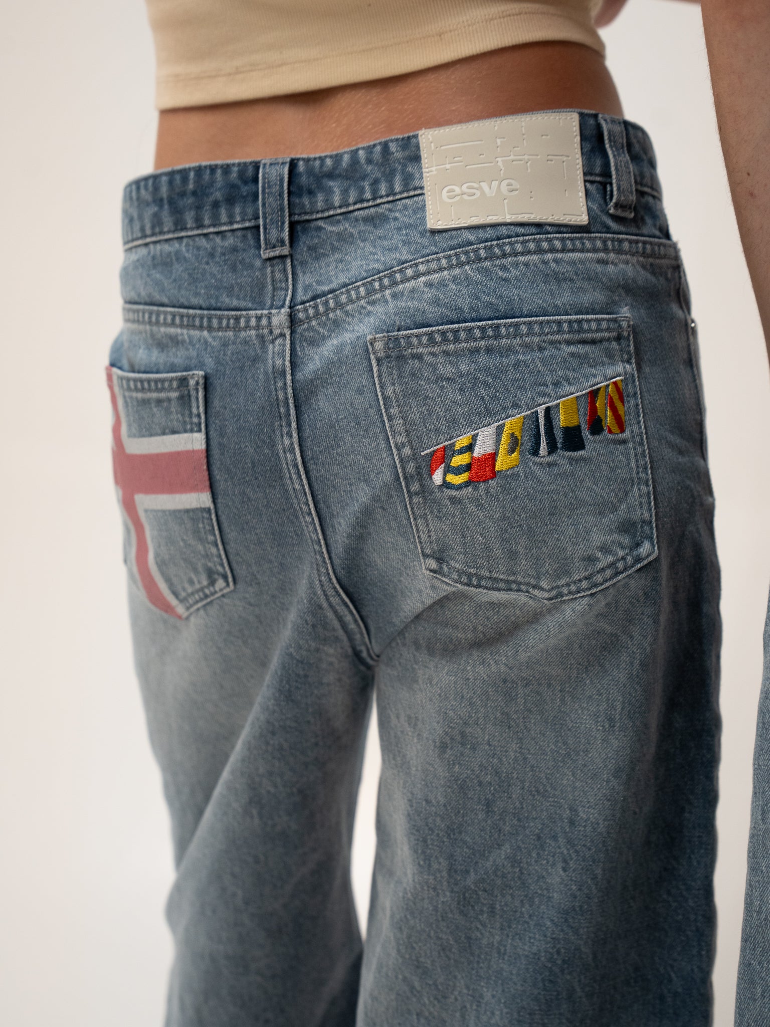 rose pedal overseas denim shorts