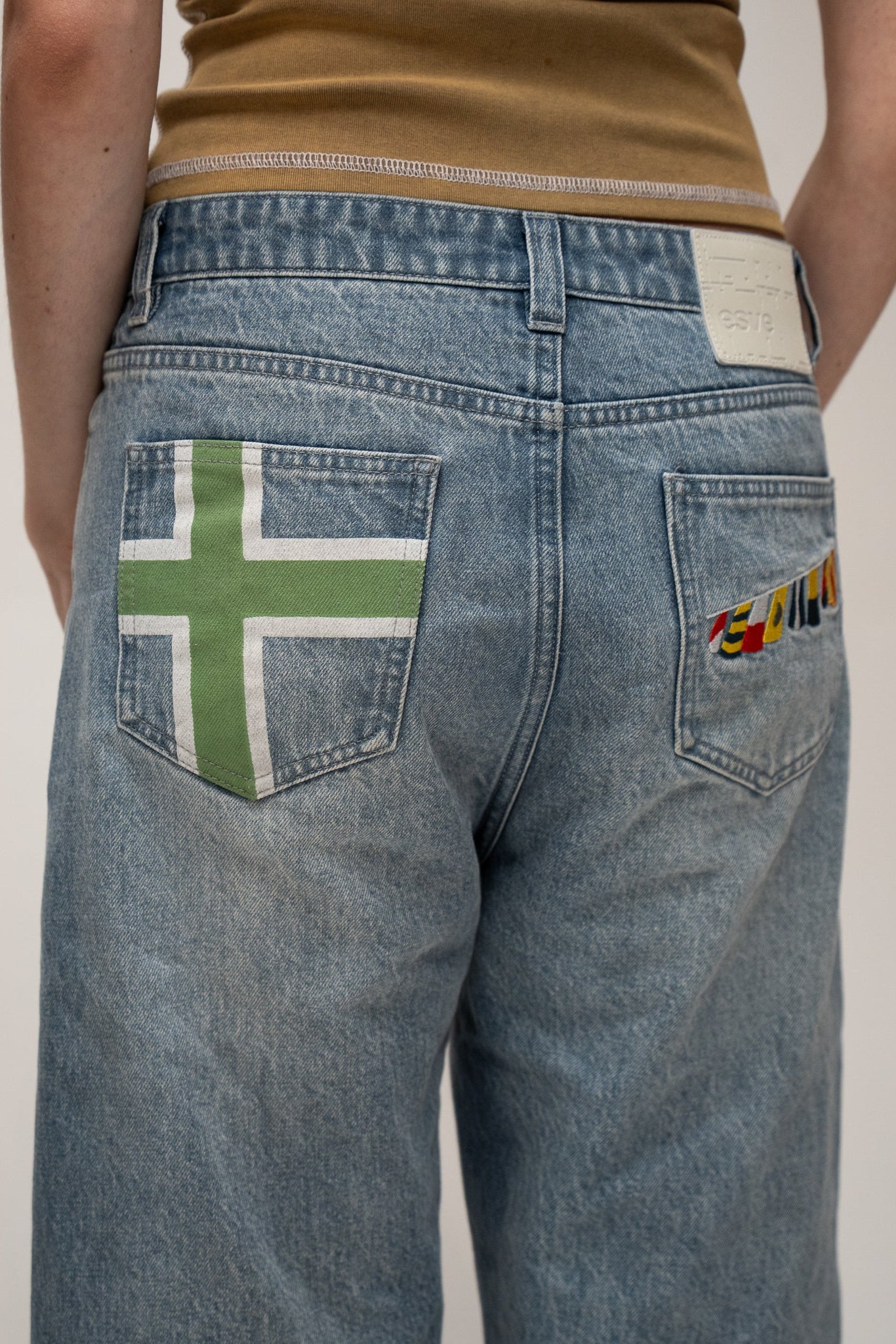 verdant overseas denim shorts