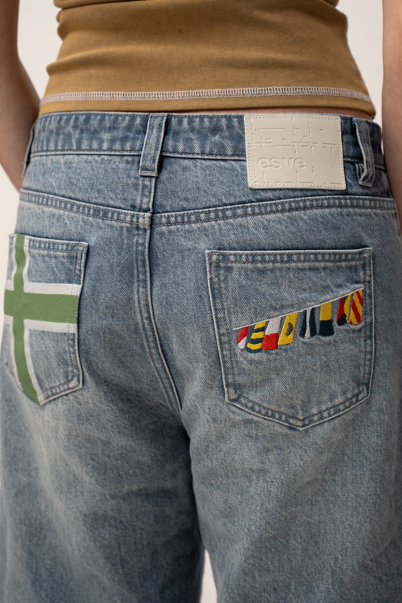 verdant overseas denim shorts