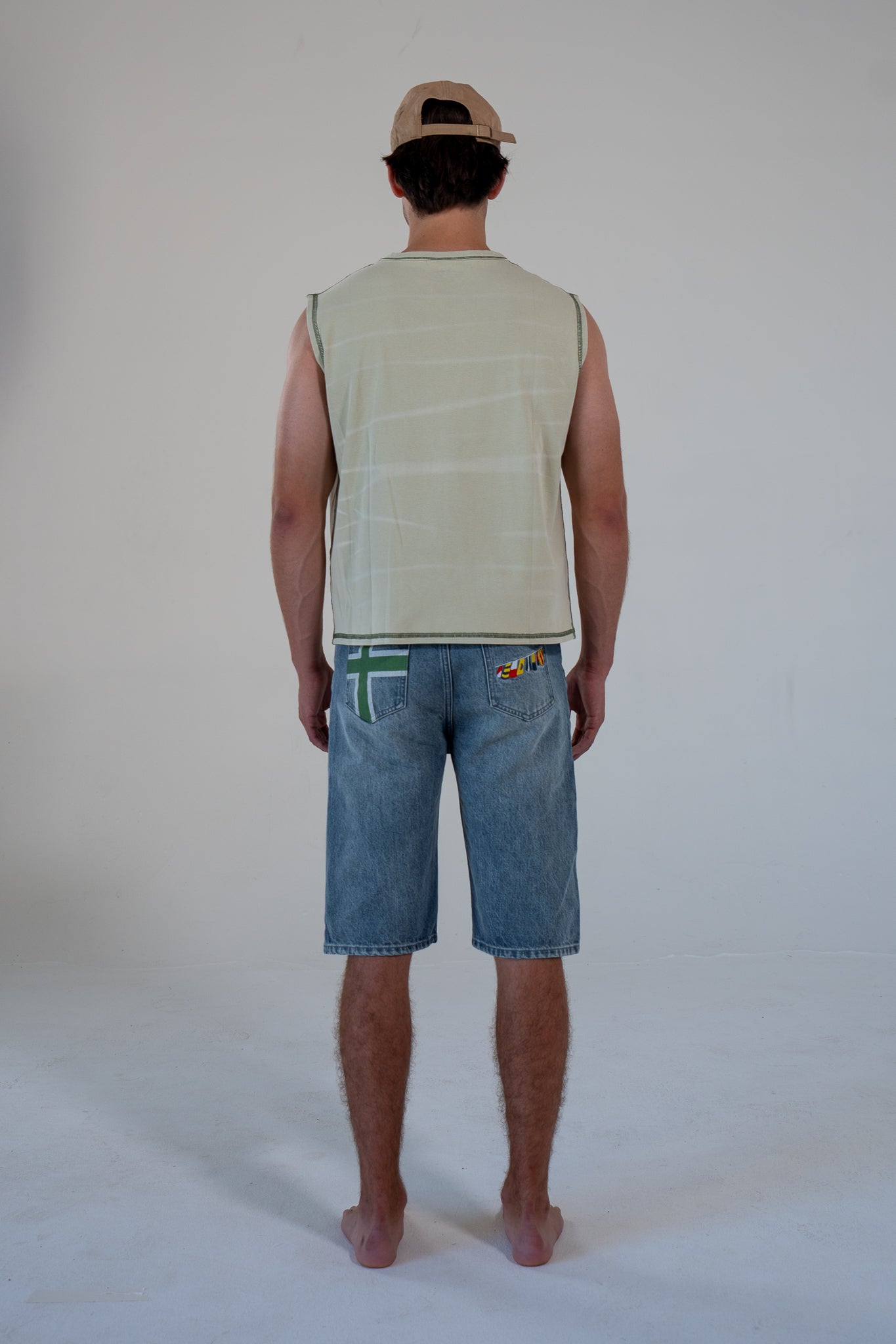 verdant overseas denim shorts