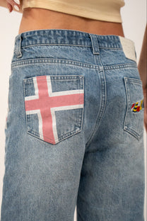 rose pedal overseas denim shorts