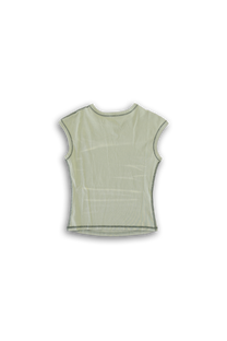 leaf drop shoulder tank top with alloy emblem