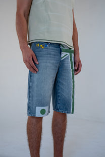 verdant overseas denim shorts