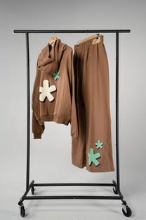 taupe kaizen french terry sweatpants