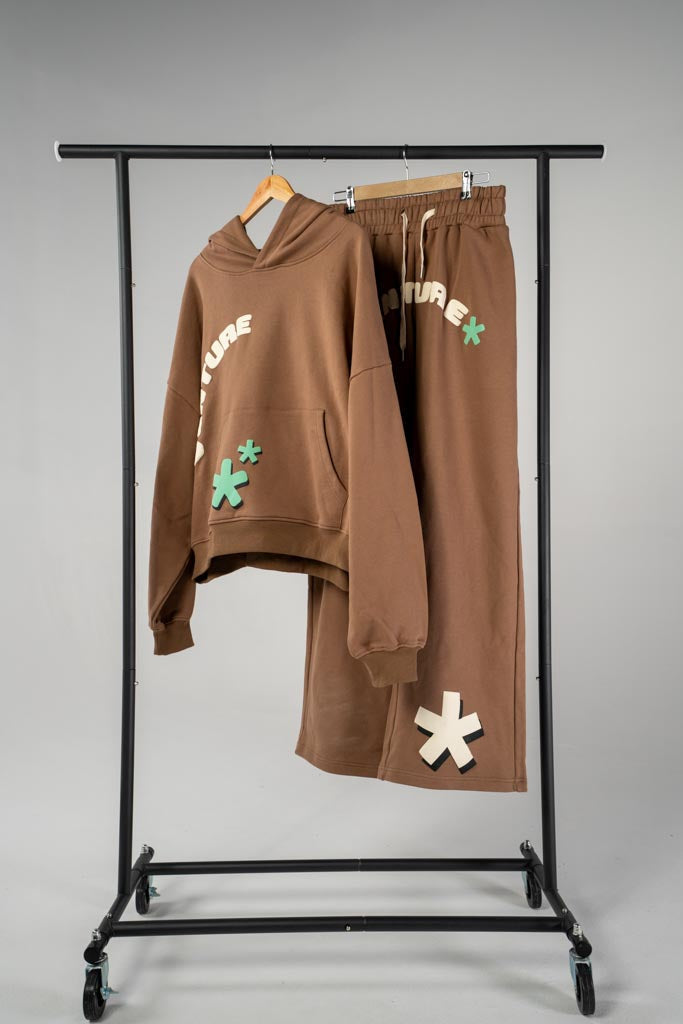 taupe kaizen french terry sweatpants